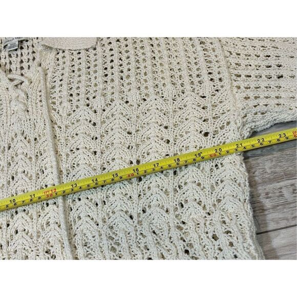 American Eagle cream BoHo sweater size M - Picture 7 of 9